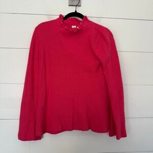 Gap Women’s Small Tall Pink Ruffle Sweater Pullover